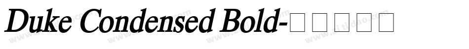 Duke Condensed Bold字体转换
